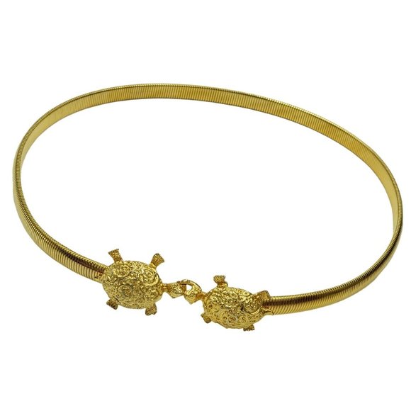 Mimi Di N Turtle Belt Gold Tone Metal Vintage 1975 main image 8
